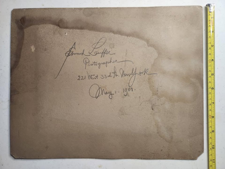 Signed 1901 Photo of Pre-Built Penn Station, Madison Square Garden, New York City